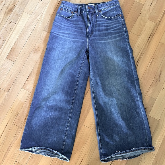 Madewell Denim - Madewell Wide-leg Cropped Jeans size 26